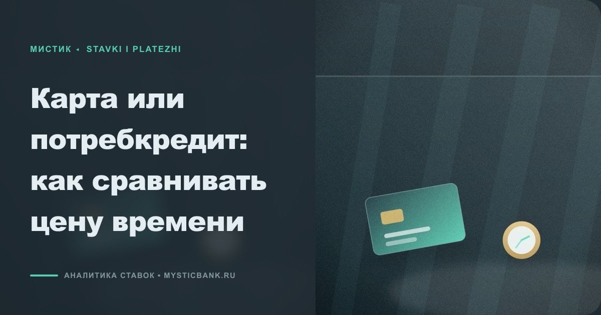 Иллюстрация к статье «Карта или потребкредит: как сравнивать цену времени»