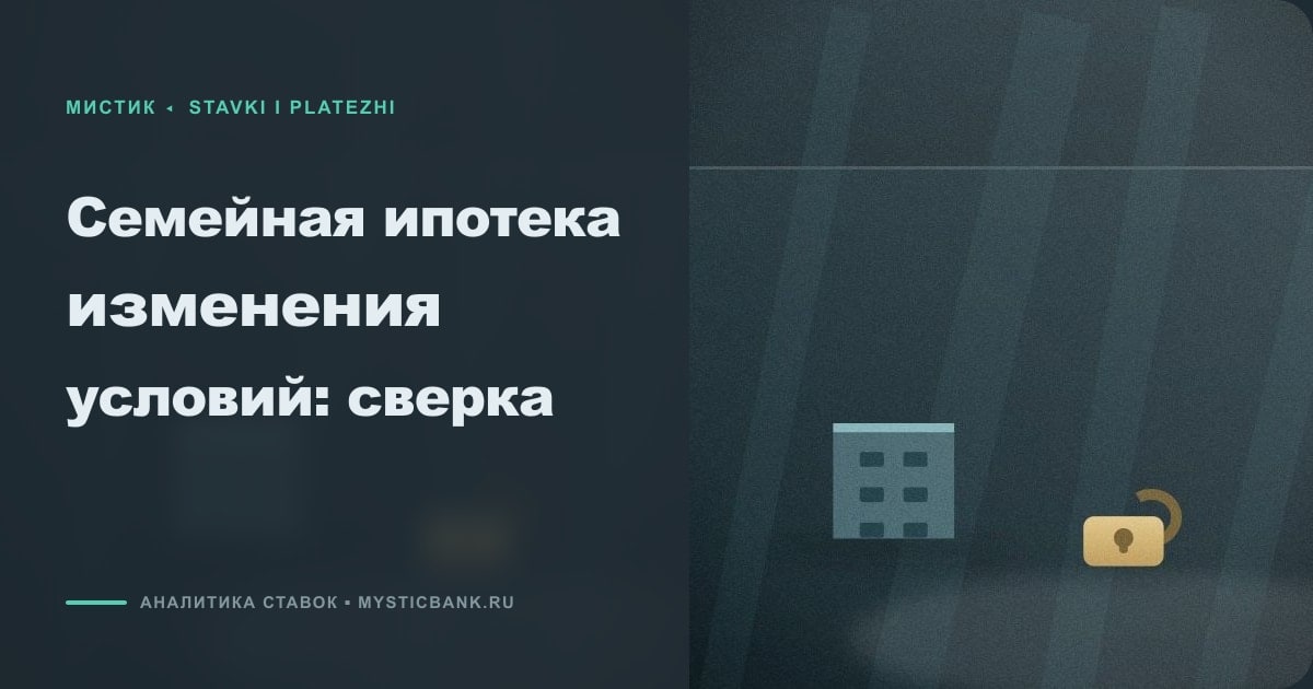 Иллюстрация к статье «Семейная ипотека изменения условий: сверка»