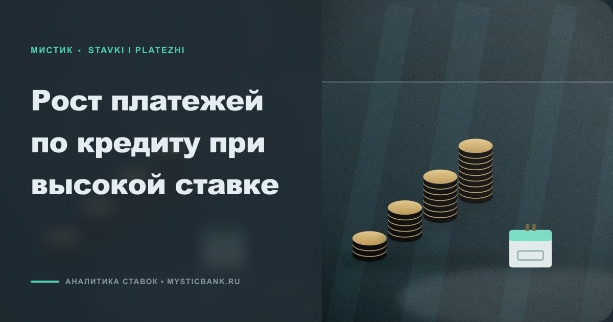 Иллюстрация к статье «Рост платежей по кредиту при высокой ставке»